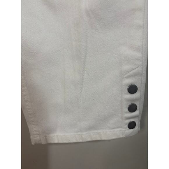 Talbots White Stretch Crop Jeans Petite Size 12 - Picture 3 of 7